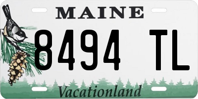 ME license plate 8494TL