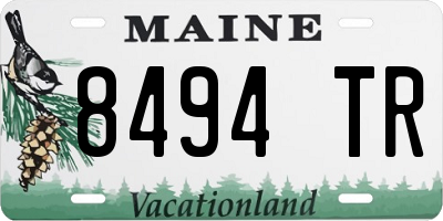 ME license plate 8494TR