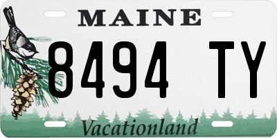 ME license plate 8494TY