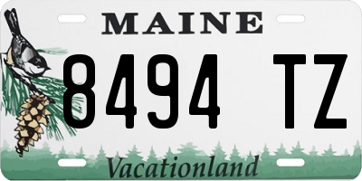 ME license plate 8494TZ