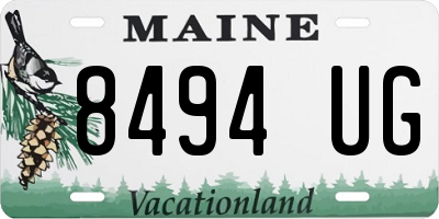 ME license plate 8494UG