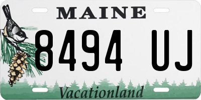 ME license plate 8494UJ