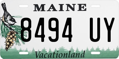 ME license plate 8494UY