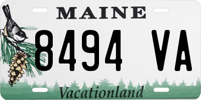ME license plate 8494VA