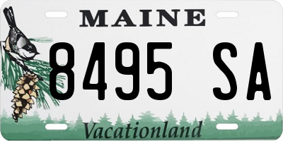 ME license plate 8495SA