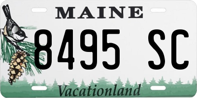 ME license plate 8495SC