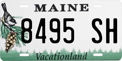 ME license plate 8495SH