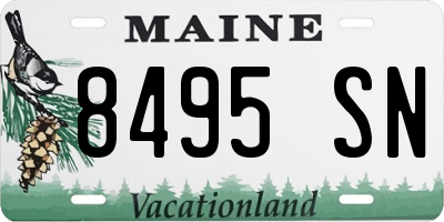 ME license plate 8495SN