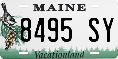 ME license plate 8495SY