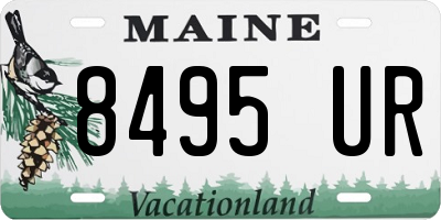 ME license plate 8495UR