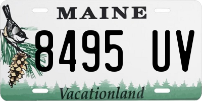 ME license plate 8495UV