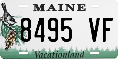 ME license plate 8495VF