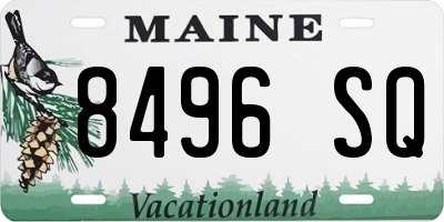 ME license plate 8496SQ