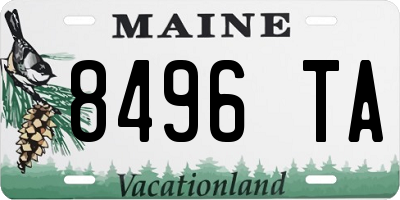 ME license plate 8496TA