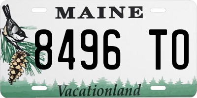 ME license plate 8496TO