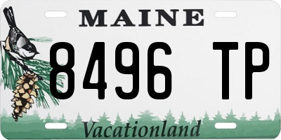 ME license plate 8496TP