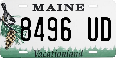 ME license plate 8496UD