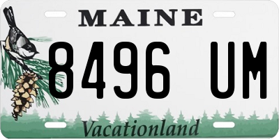 ME license plate 8496UM
