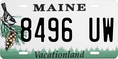 ME license plate 8496UW