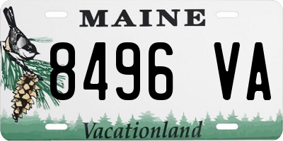 ME license plate 8496VA