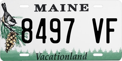 ME license plate 8497VF