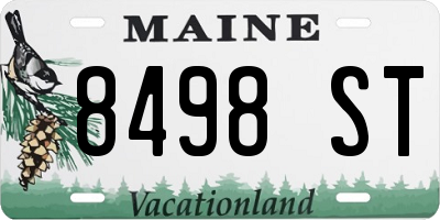 ME license plate 8498ST
