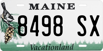 ME license plate 8498SX