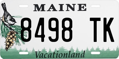 ME license plate 8498TK