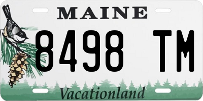 ME license plate 8498TM