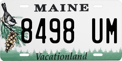 ME license plate 8498UM