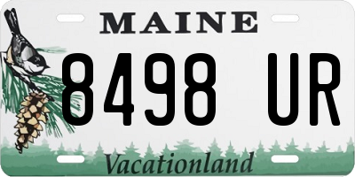 ME license plate 8498UR