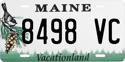ME license plate 8498VC