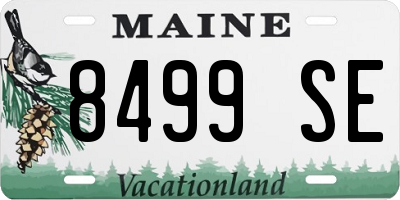 ME license plate 8499SE