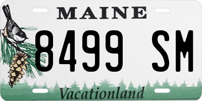 ME license plate 8499SM