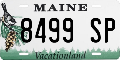 ME license plate 8499SP