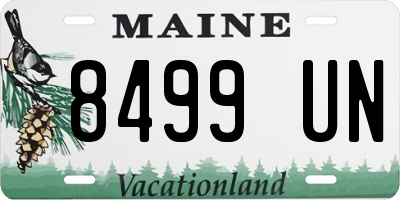 ME license plate 8499UN