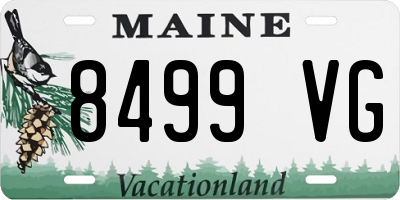 ME license plate 8499VG