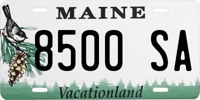 ME license plate 8500SA