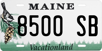 ME license plate 8500SB