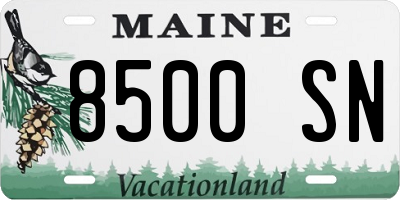 ME license plate 8500SN
