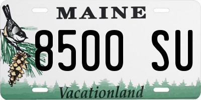 ME license plate 8500SU