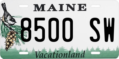 ME license plate 8500SW