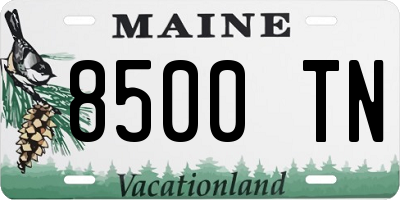 ME license plate 8500TN