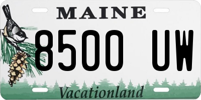 ME license plate 8500UW