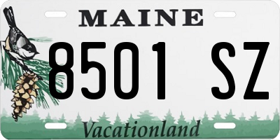 ME license plate 8501SZ