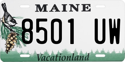 ME license plate 8501UW