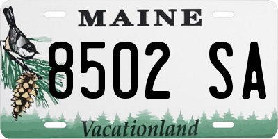 ME license plate 8502SA