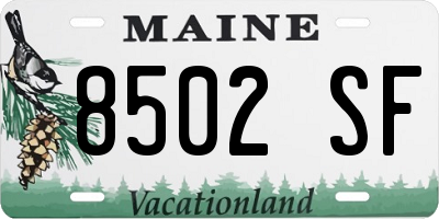 ME license plate 8502SF