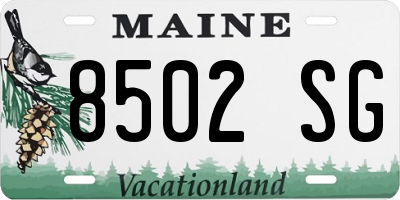ME license plate 8502SG