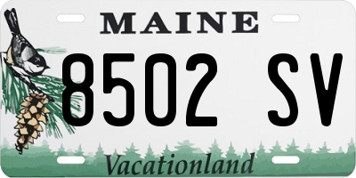 ME license plate 8502SV